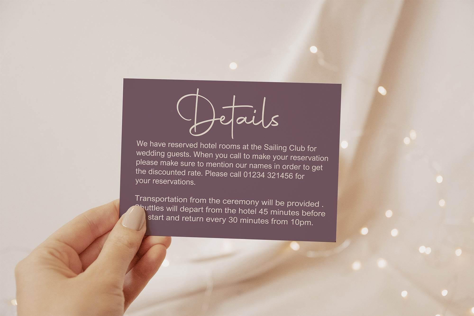 Heather Wedding Invitation Suite - Larosier Prints