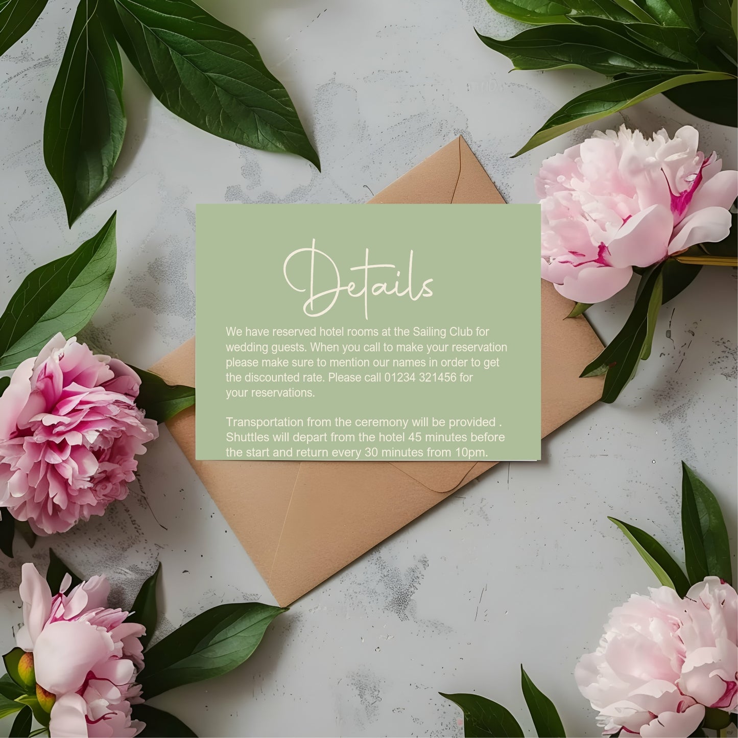 Willow Wedding Invitations Enclosure Cards | Pack of 10 | A6