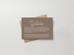 Earth Wedding Invitations Enclosure Cards | Pack of 10 | A6 - Larosier Prints