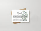 Eucalyptus Wedding Invitations Enclosure Cards | Pack of 10 | A6 - Larosier Prints