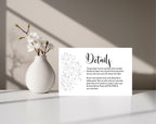 Black & White Floral Wedding Invitation Suite – wedding stationery image, image 9