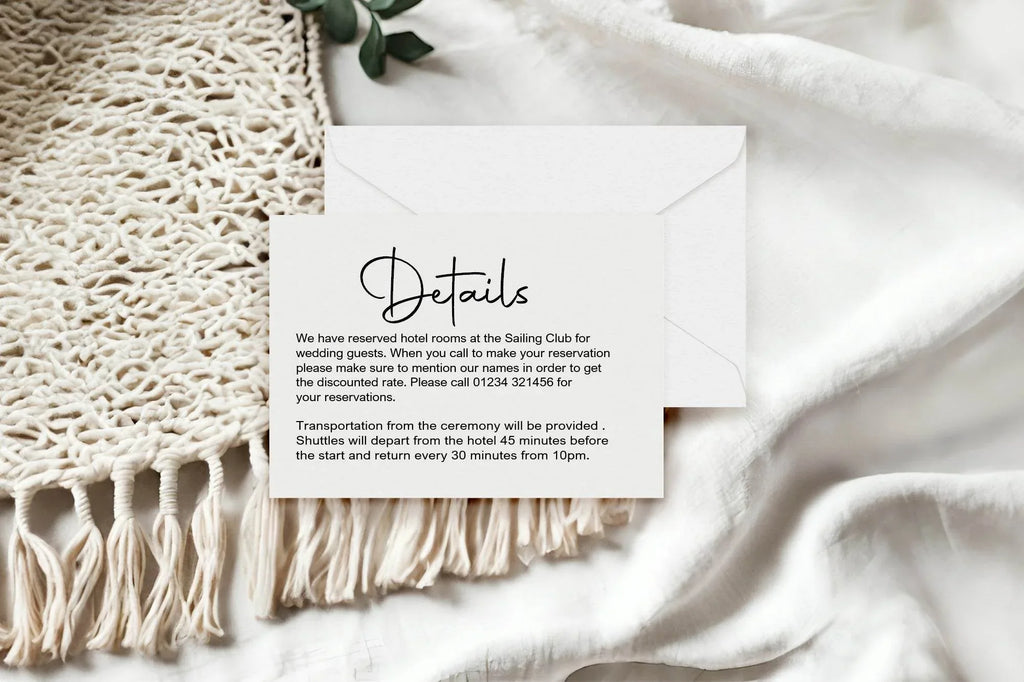 Minimalist Wedding Invitation Suite - Larosier Prints
