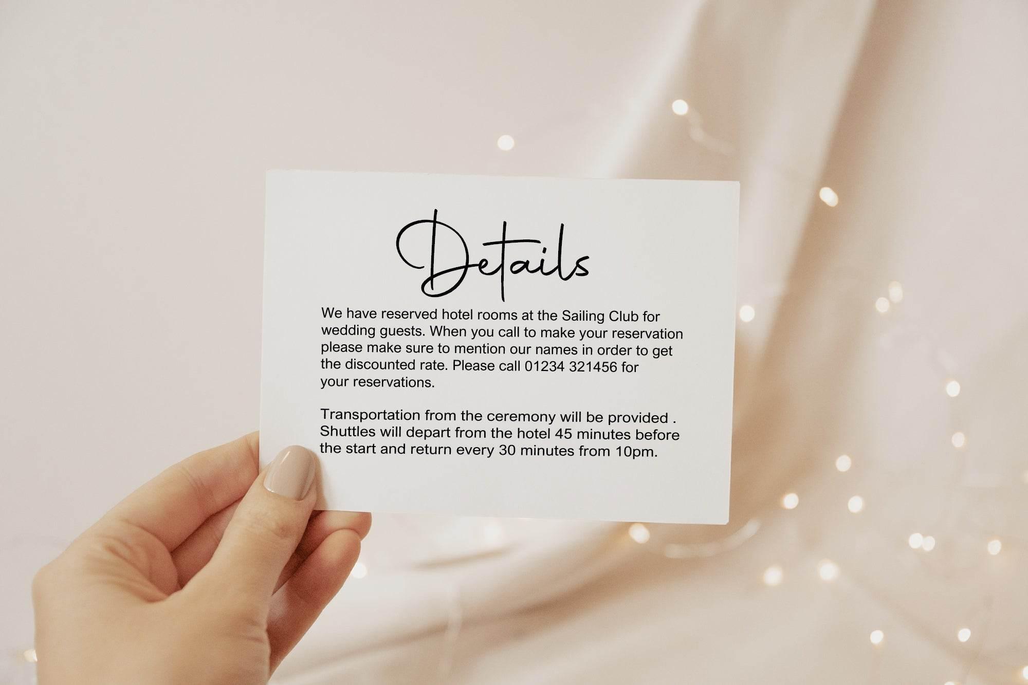 Minimalist Wedding Invitation Suite - Larosier Prints
