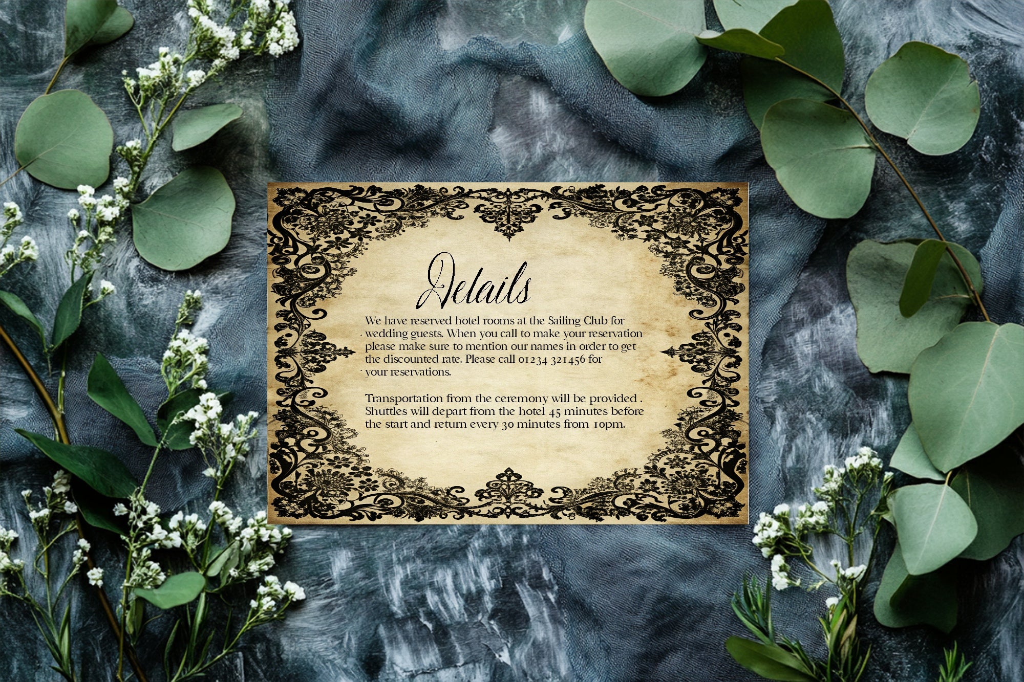 Black Lace Wedding Invitation Suite Bundle