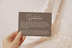 Earth Wedding Invitations Enclosure Cards | Pack of 10 | A6 - Larosier Prints