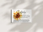 Sunflower Wedding Invitations Enclosure Cards | Pack of 10 | A6 - Larosier Prints