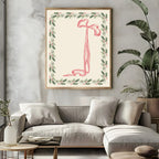 Bow & Holly Print | Christmas Wall Art - Larosier Prints