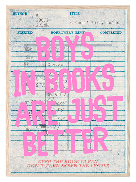 Boys in Books Are Just Better Print | Reading Quote Wall Art | Typography