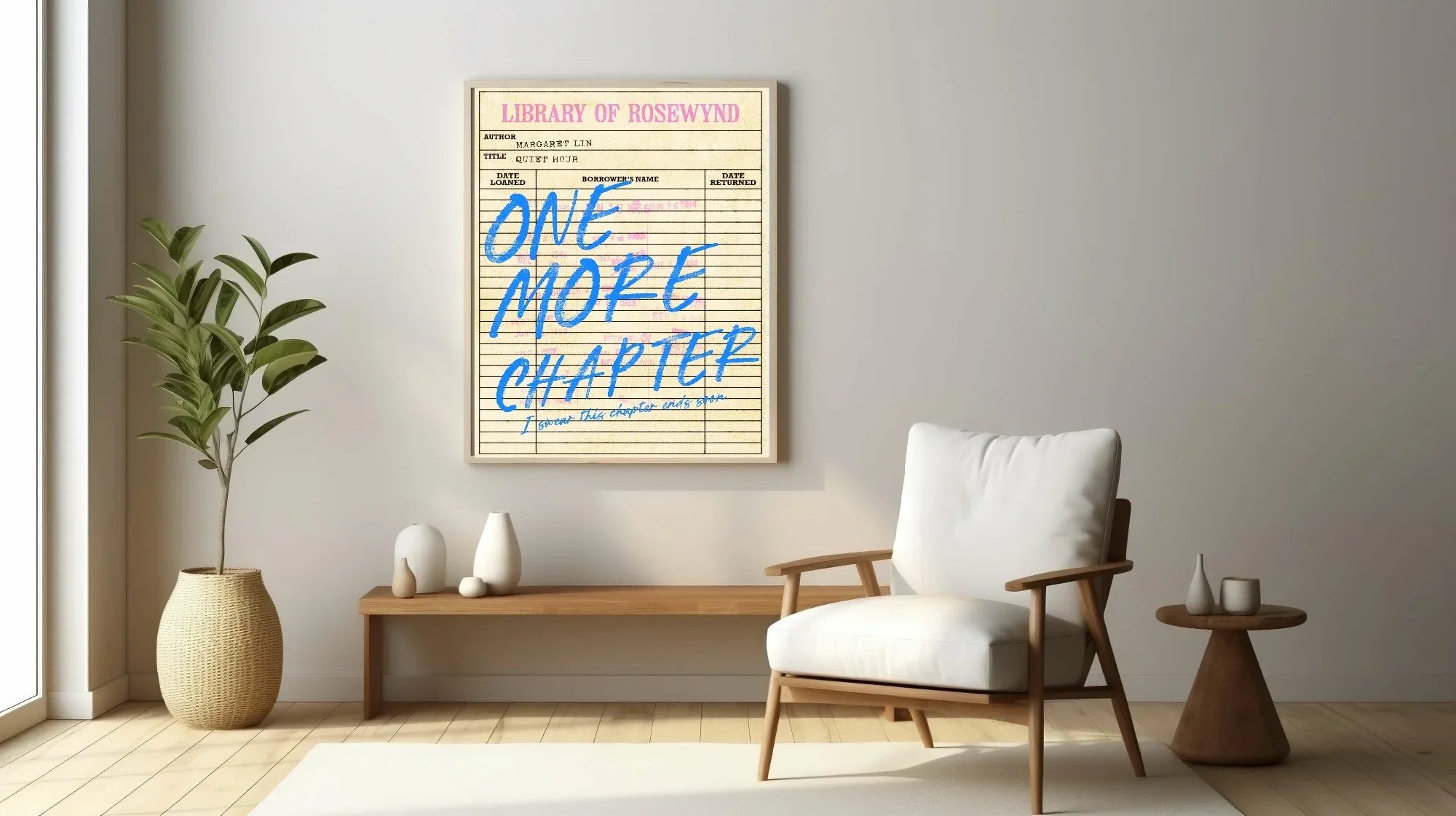One More Chapter Print | Reading Quote Wall Art | Typography - Larosier Prints