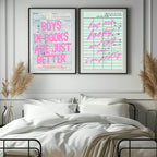 Boys in Books Are Just Better Print | Reading Quote Wall Art | Typography - Larosier Prints