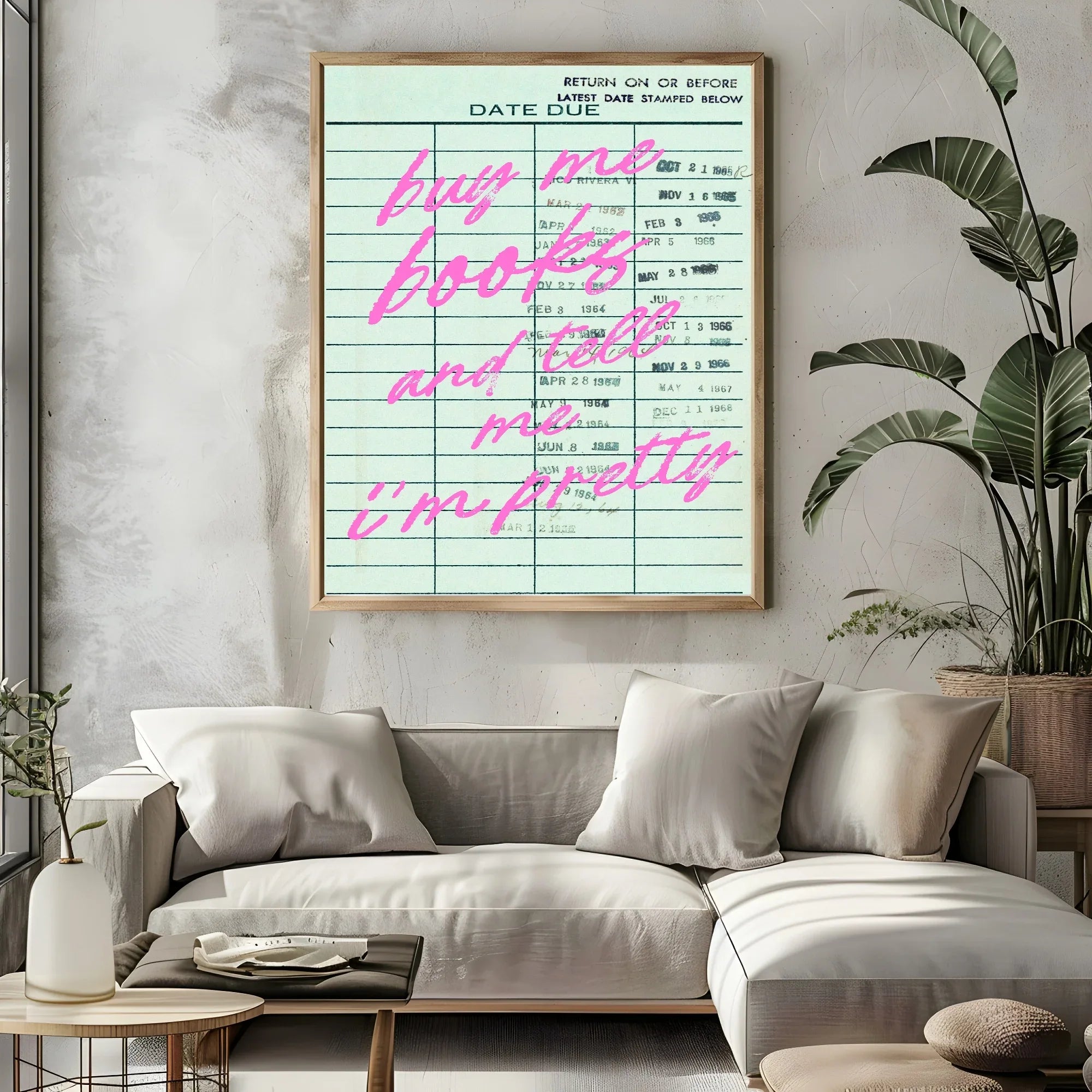 Buy Me Books & Tell Me I'm Pretty Print | Reading Quote Wall Art | Typography - Larosier Prints