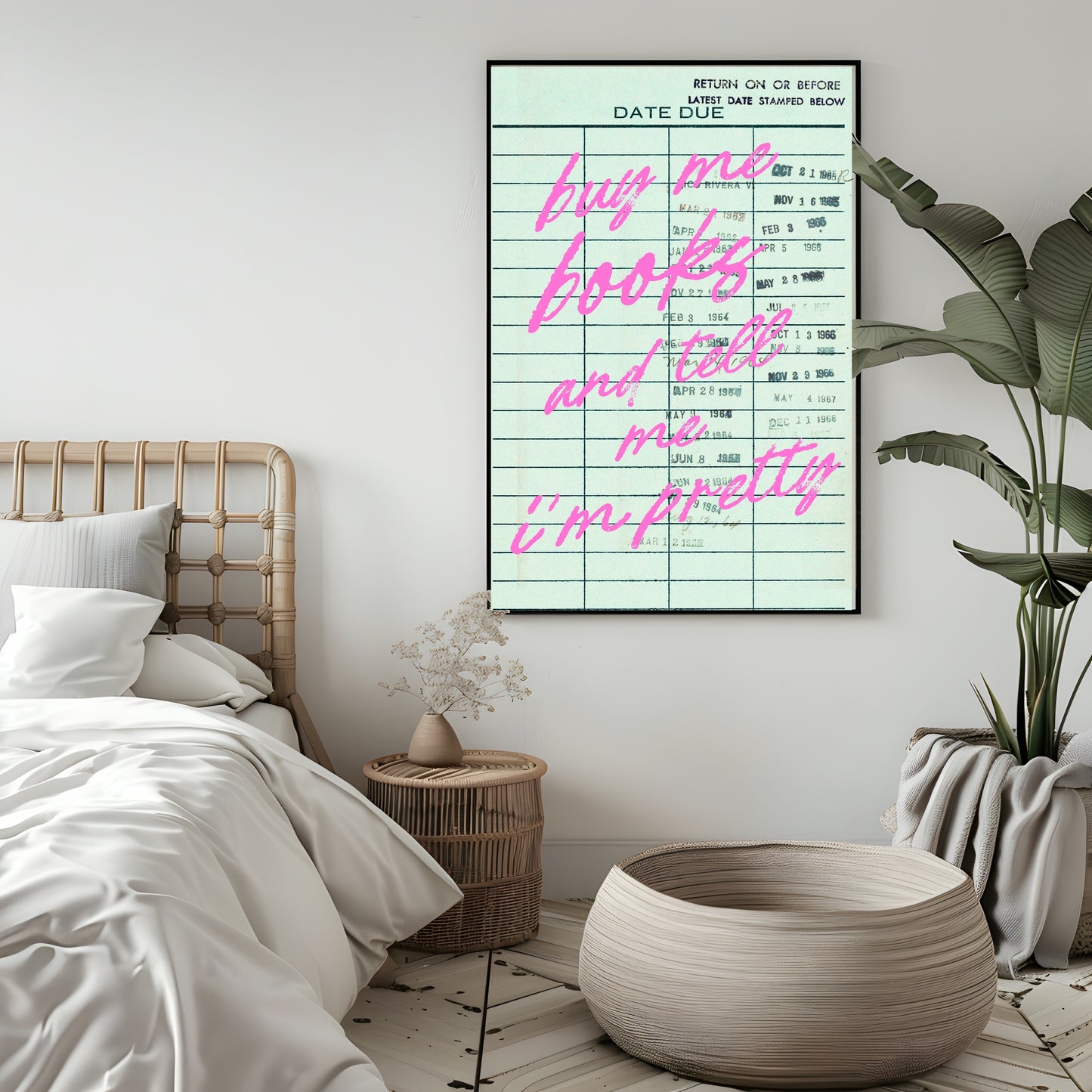 Buy Me Books & Tell Me I'm Pretty Print | Reading Quote Wall Art | Typography