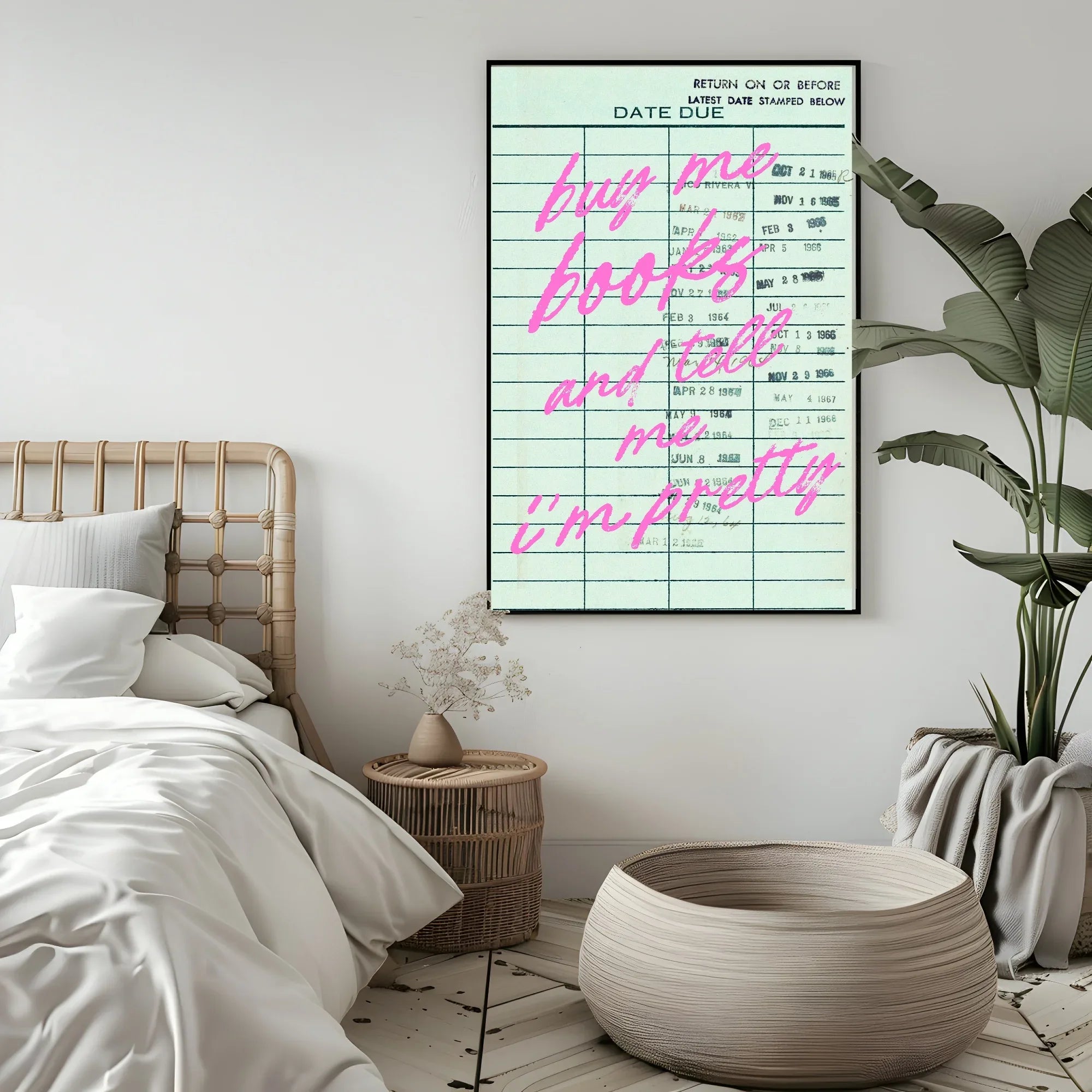 Buy Me Books & Tell Me I'm Pretty Print | Reading Quote Wall Art | Typography - Larosier Prints