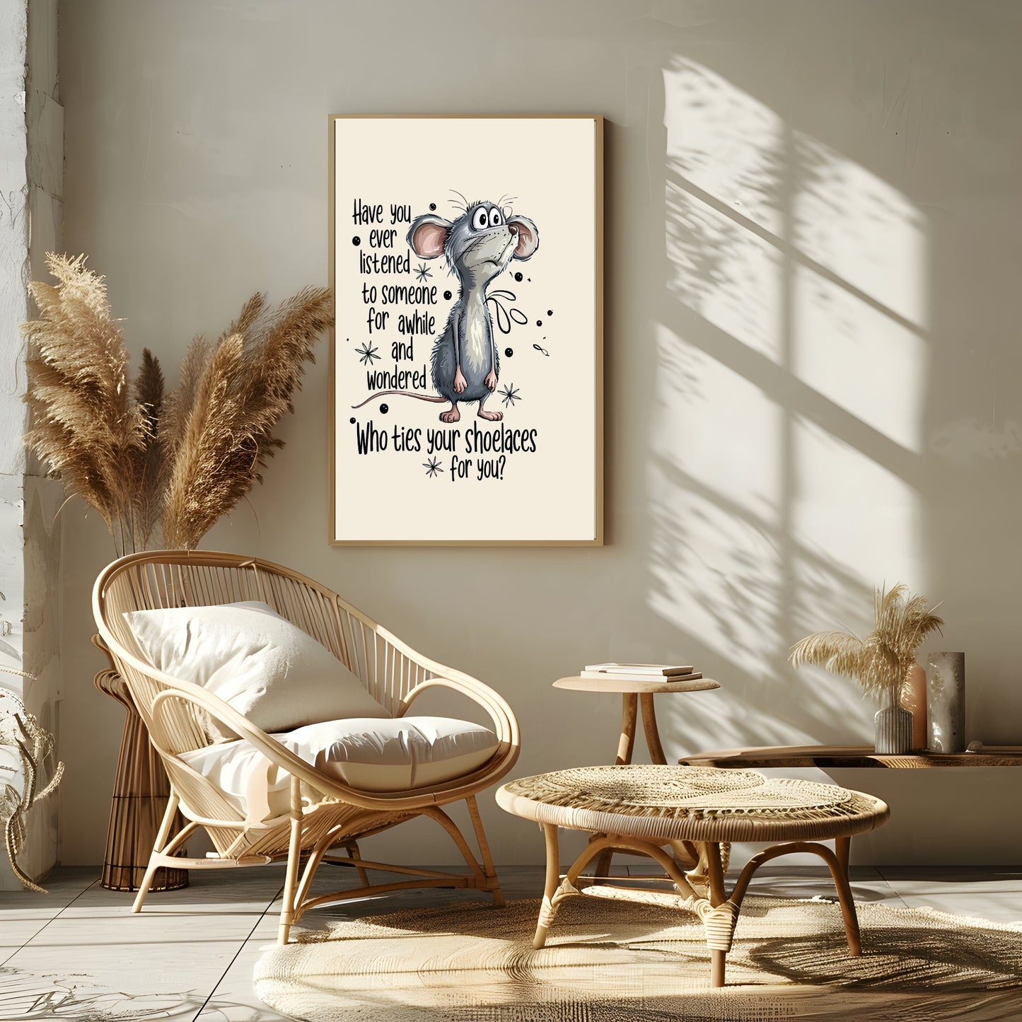 Sarcastic Mouse Print Print | Humorous Wall Art