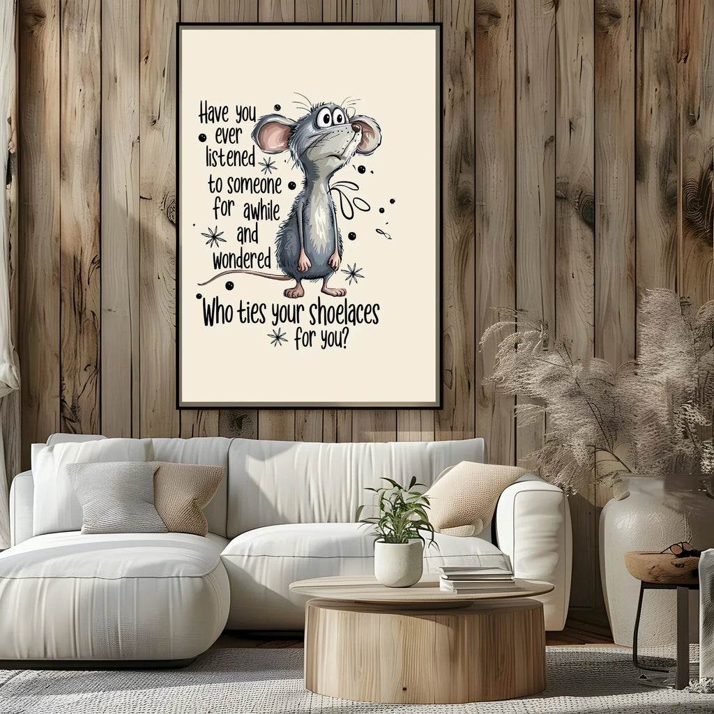 Sarcastic Mouse Print Print | Humorous Wall Art - Larosier Prints