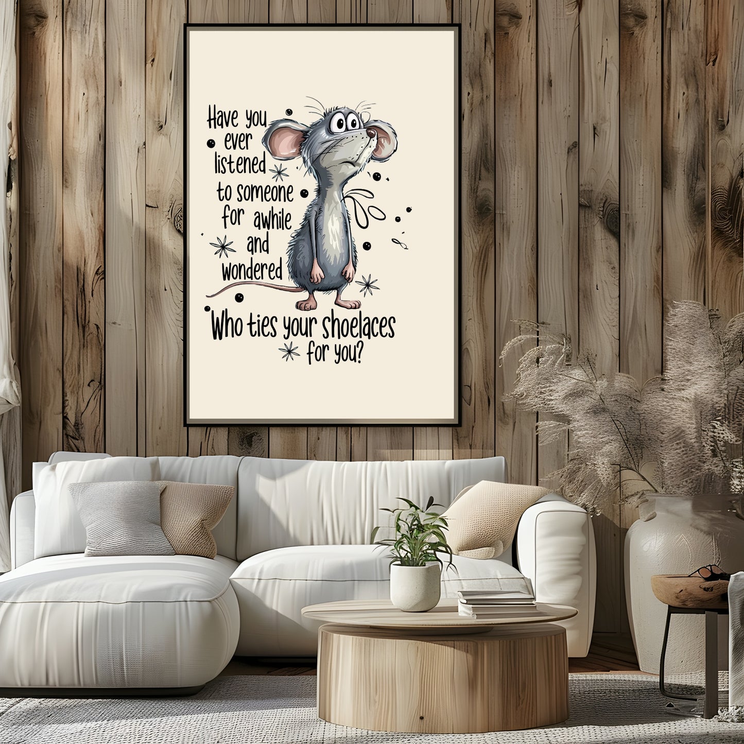 Sarcastic Mouse Print Print | Humorous Wall Art
