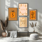 Boojee Witch Print | Orange Stripes | Fun Halloween Wall Art - Larosier Prints