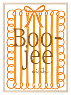 Boojee Witch Print | Orange Stripes | Fun Halloween Wall Art - Larosier Prints