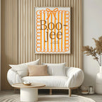Boojee Witch Print | Orange Stripes | Fun Halloween Wall Art - Larosier Prints