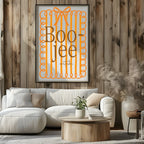 Boojee Witch Print | Orange Stripes | Fun Halloween Wall Art - Larosier Prints
