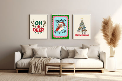 Merry Fishmas Print | Fun Christmas Wall Art