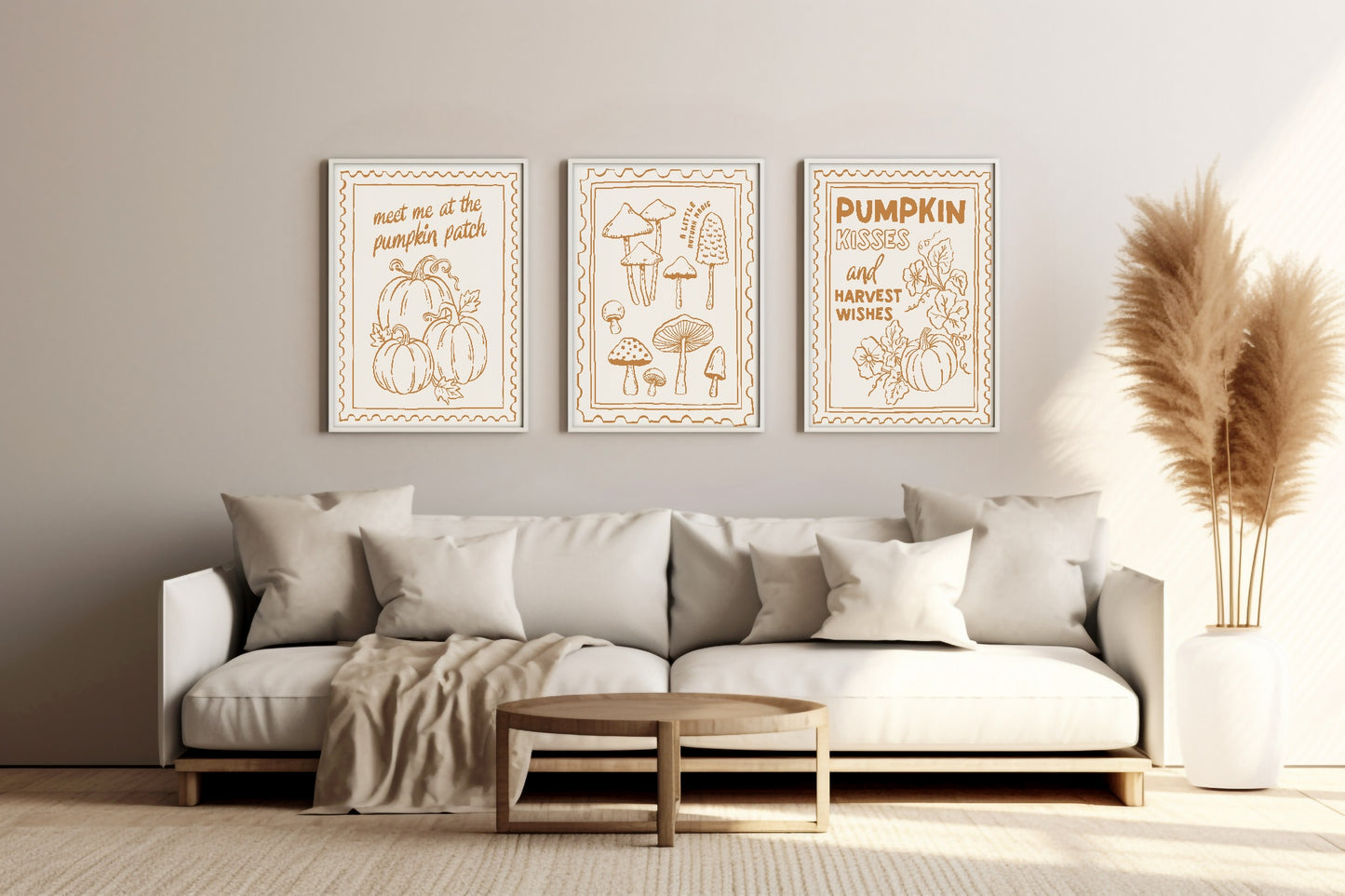 Meet Me At The Pumpkin Patch Print | Autumnal Home Wall Art