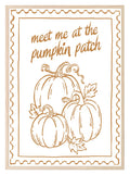 Meet Me At The Pumpkin Patch Print | Autumnal Home Wall Art - Larosier Prints