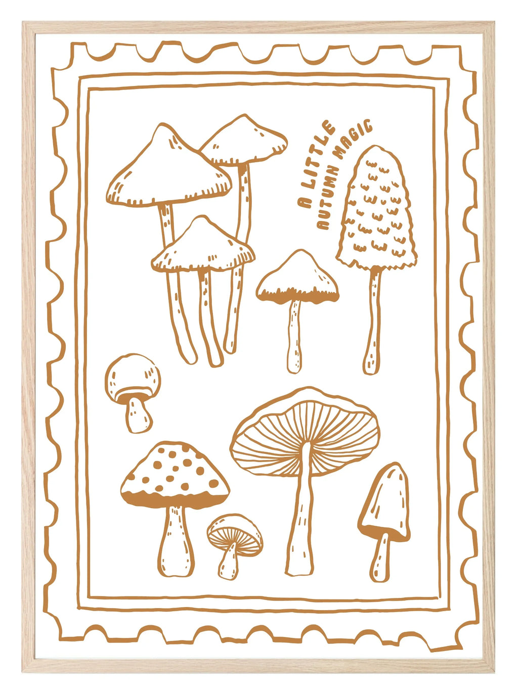 A Little Autumn Magic Print | Mushroom Home Wall Art - Larosier Prints