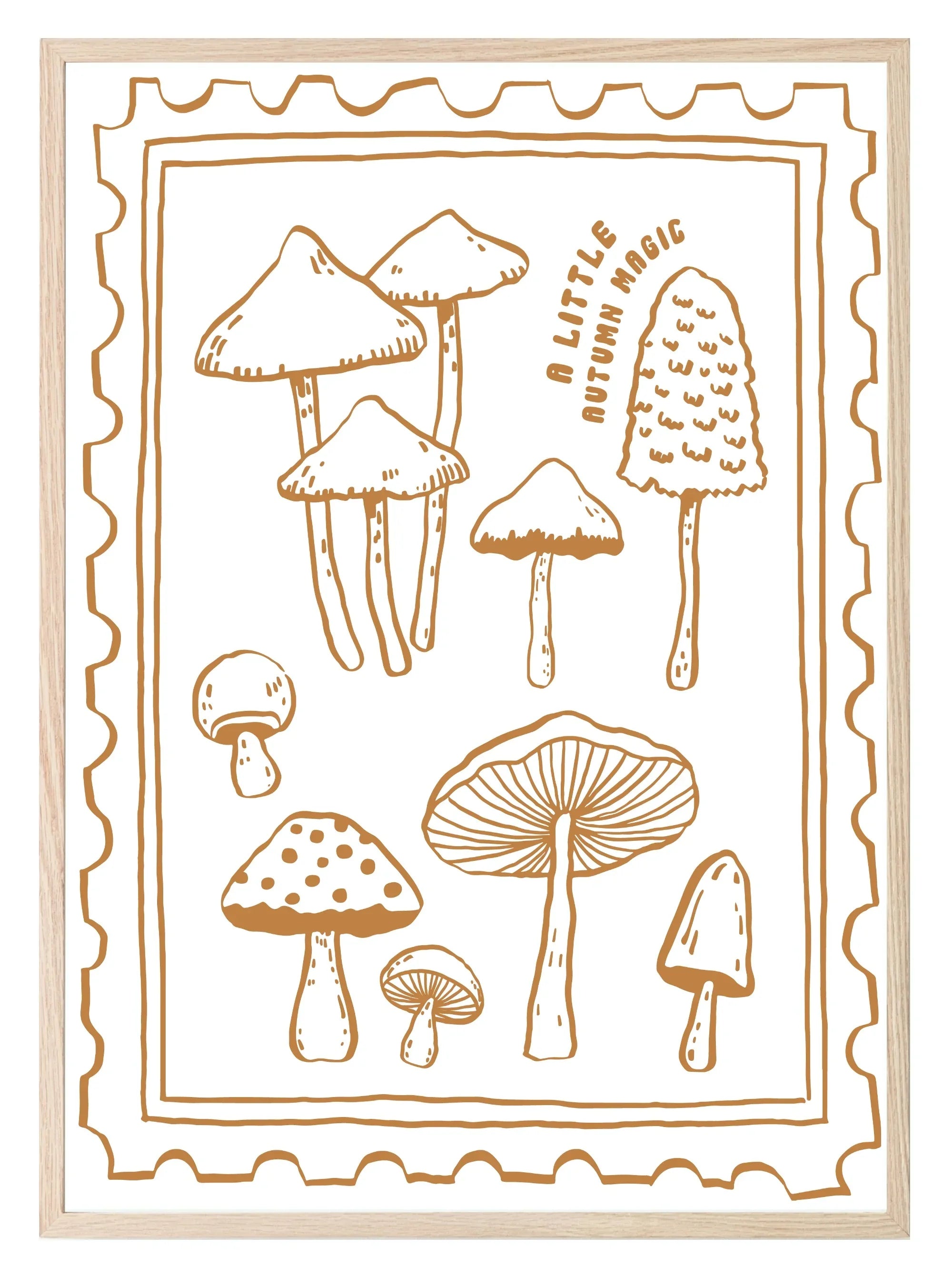 A Little Autumn Magic Print | Mushroom Home Wall Art