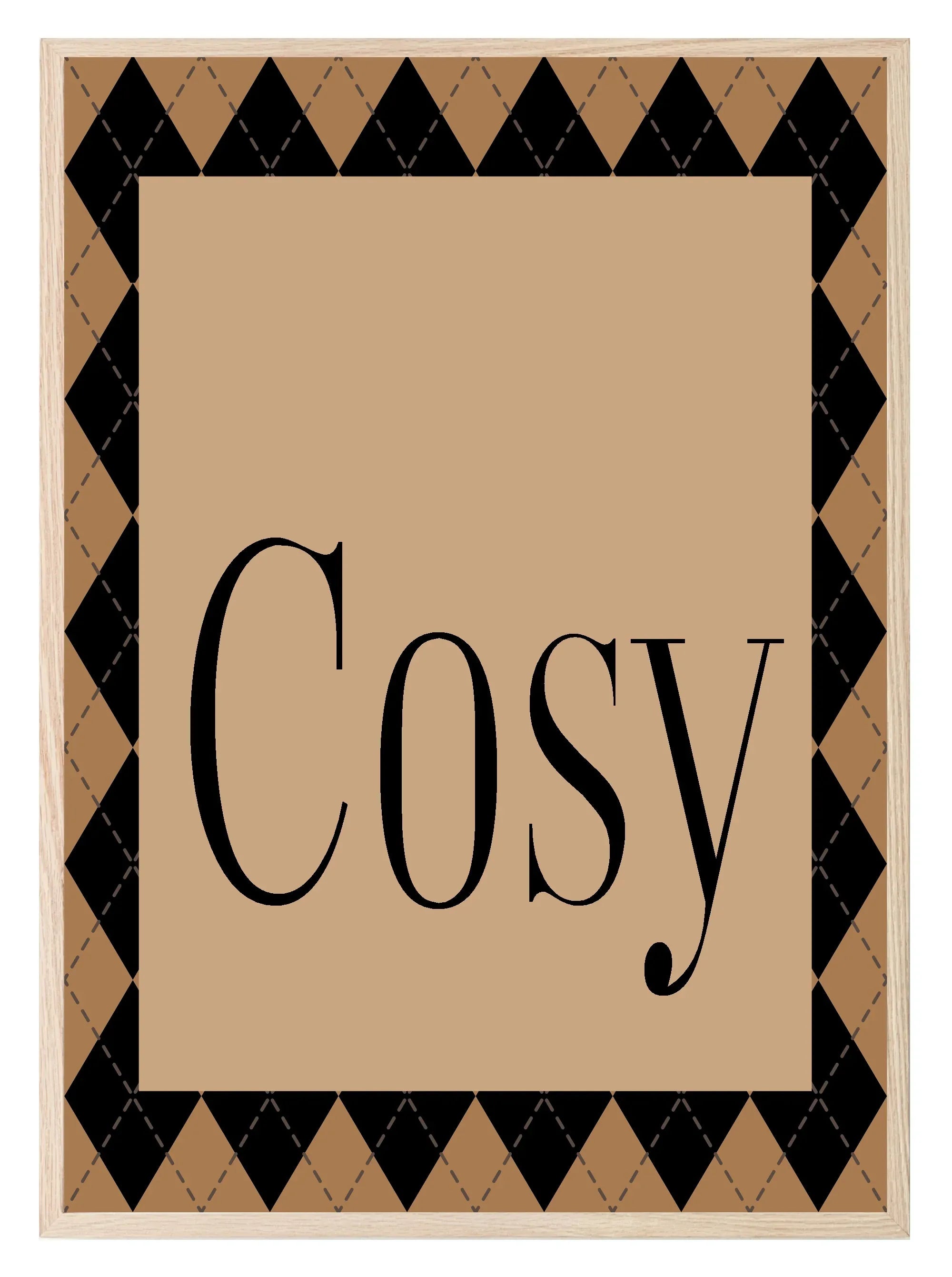 Cosy Print | Diamond Autumnal Home Wall Art - Larosier Prints