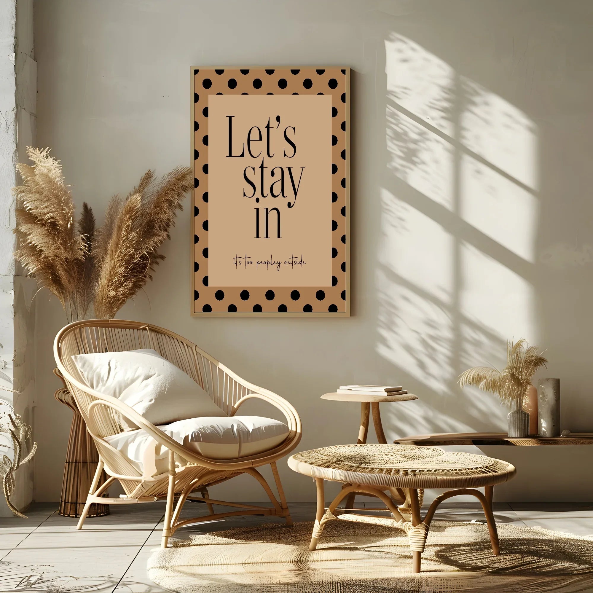 Lets Stay In Print | Dotty Cosy Home Wall Art - Larosier Prints