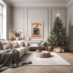 Festive Skeleton Print | Funny Gothic Wall Art - Larosier Prints
