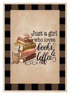 Just A Girl Who Loves Books & Coffee Print | Autumnal Wall Art - Larosier Prints