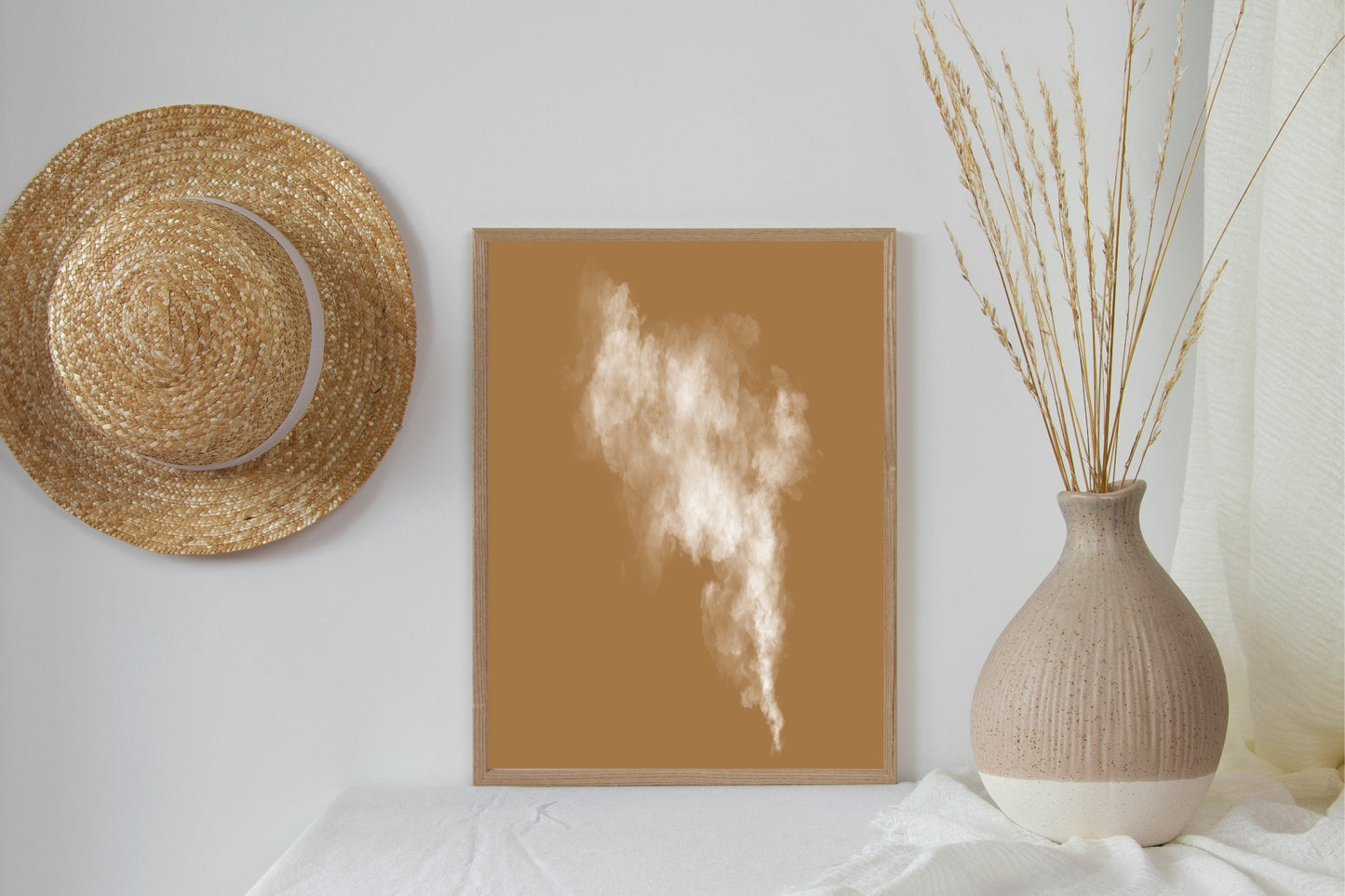 Autumnal Smoke Wall Art Print | Caramel & Cotton