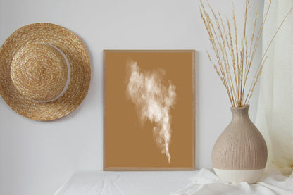 Autumnal Smoke Wall Art Print | Caramel & Cotton