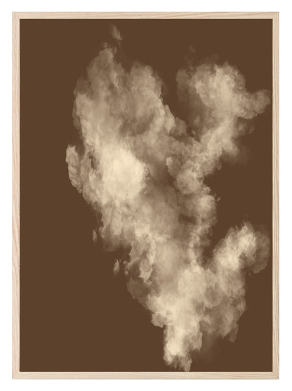 Autumnal Smoke Wall Art Print | Chocolate Brown & Cotton