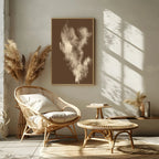Autumnal Smoke Wall Art Print | Chocolate Brown & Cotton - Larosier Prints