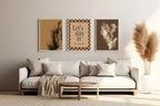 Autumnal Smoke Wall Art Print | Chocolate Brown & Cotton - Larosier Prints
