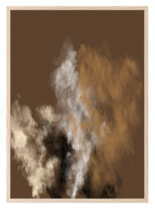 Autumnal Smoke Wall Art Print | Chocolate Brown