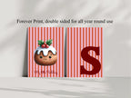 Personalised Christmas My Little Pudding Forever Print | Double Sided | Red & Pink - Larosier Prints