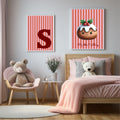 Personalised Christmas My Little Pudding Forever Print | Double Sided | Red & Pink - Larosier Prints