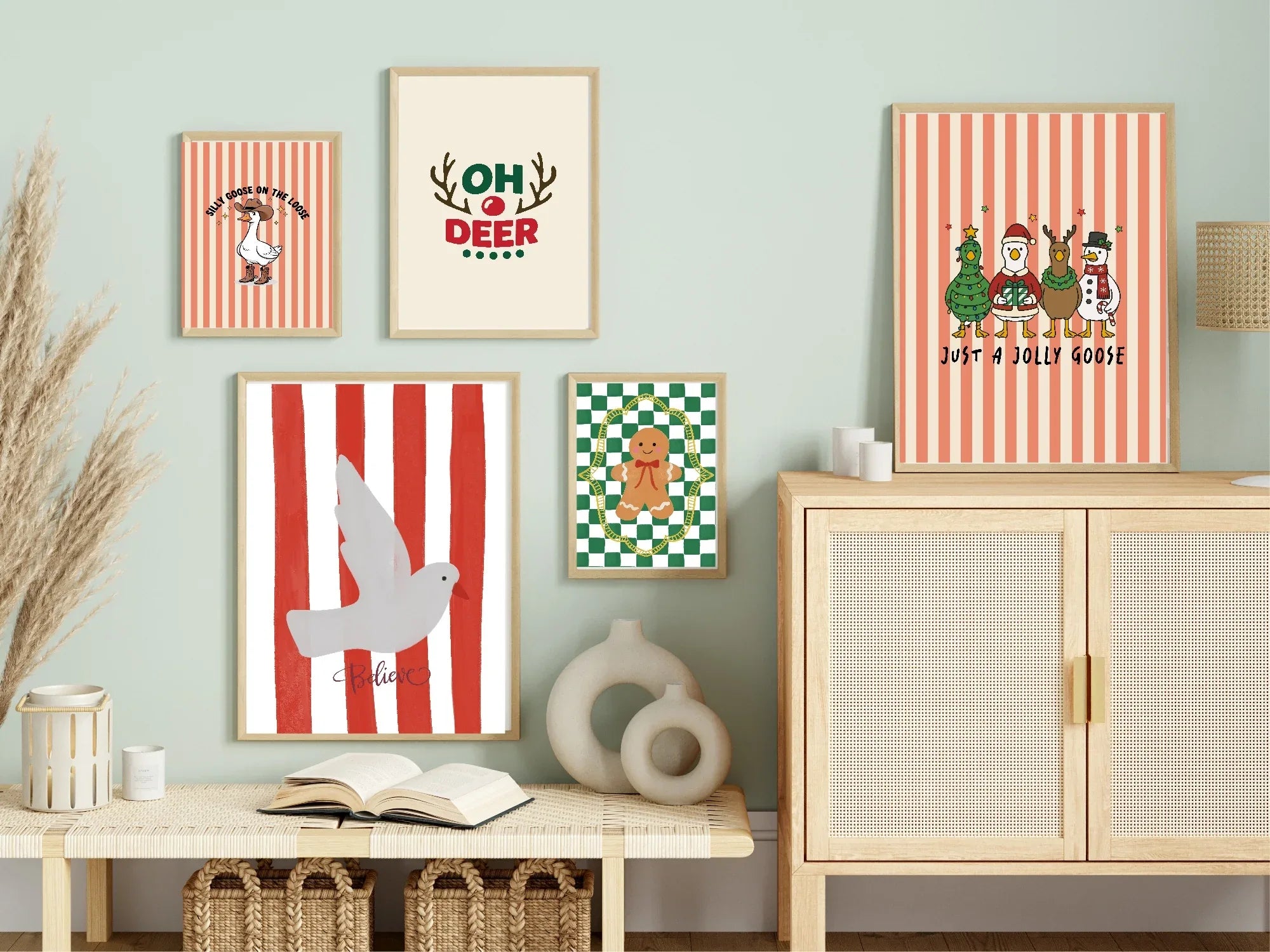 Christmas Gingerbread Print | Seasonal Wall Art - Larosier Prints
