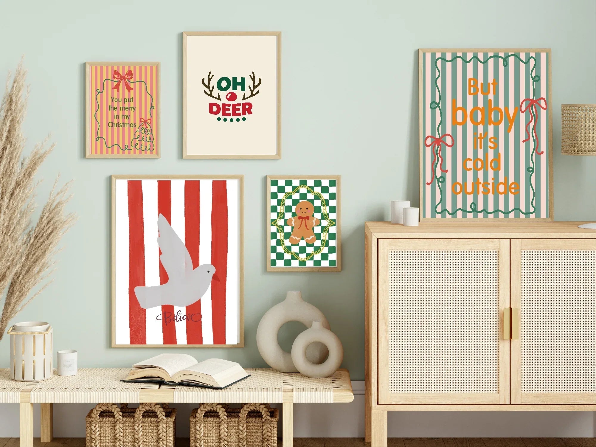 Christmas Gingerbread Print | Seasonal Wall Art - Larosier Prints