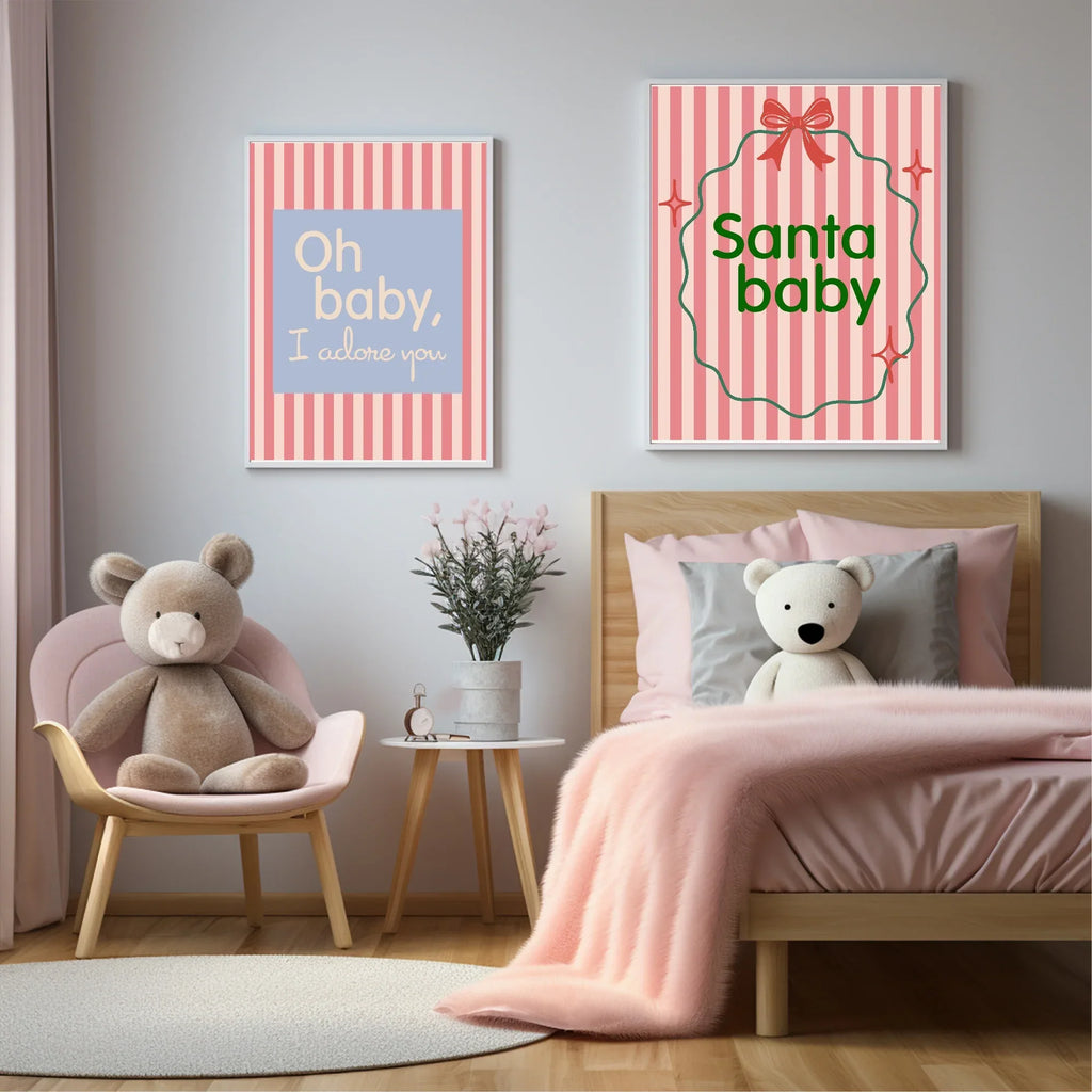 Christmas Santa Baby Forever Print | Double Sided - Larosier Prints
