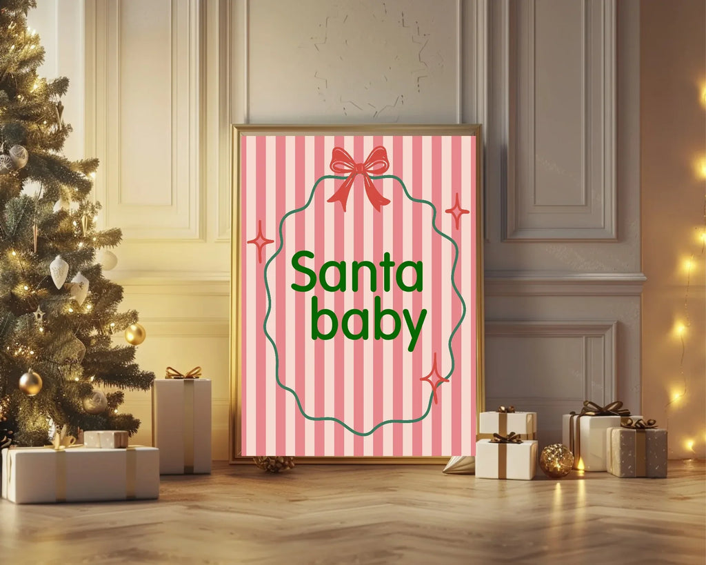 Christmas Santa Baby Forever Print | Double Sided - Larosier Prints