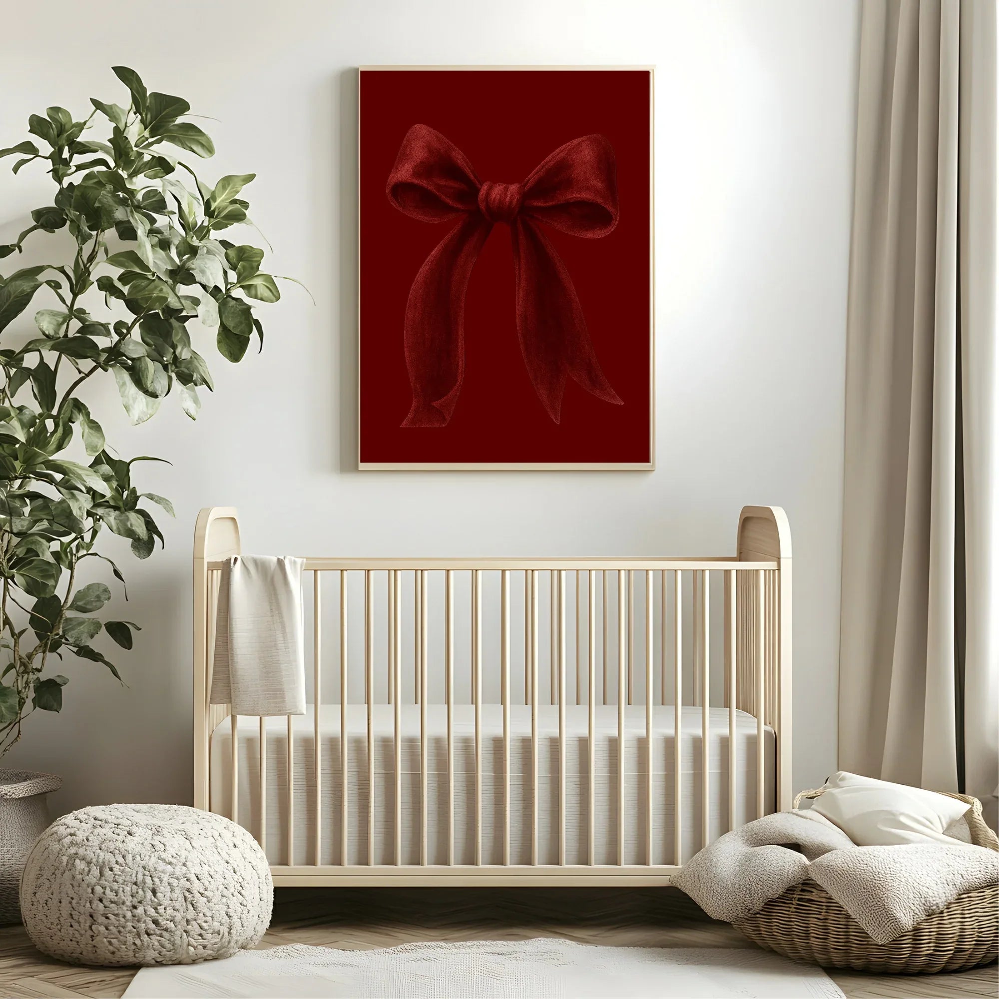 Christmas Red Velvet Bow Print | Colour Options - Larosier Prints