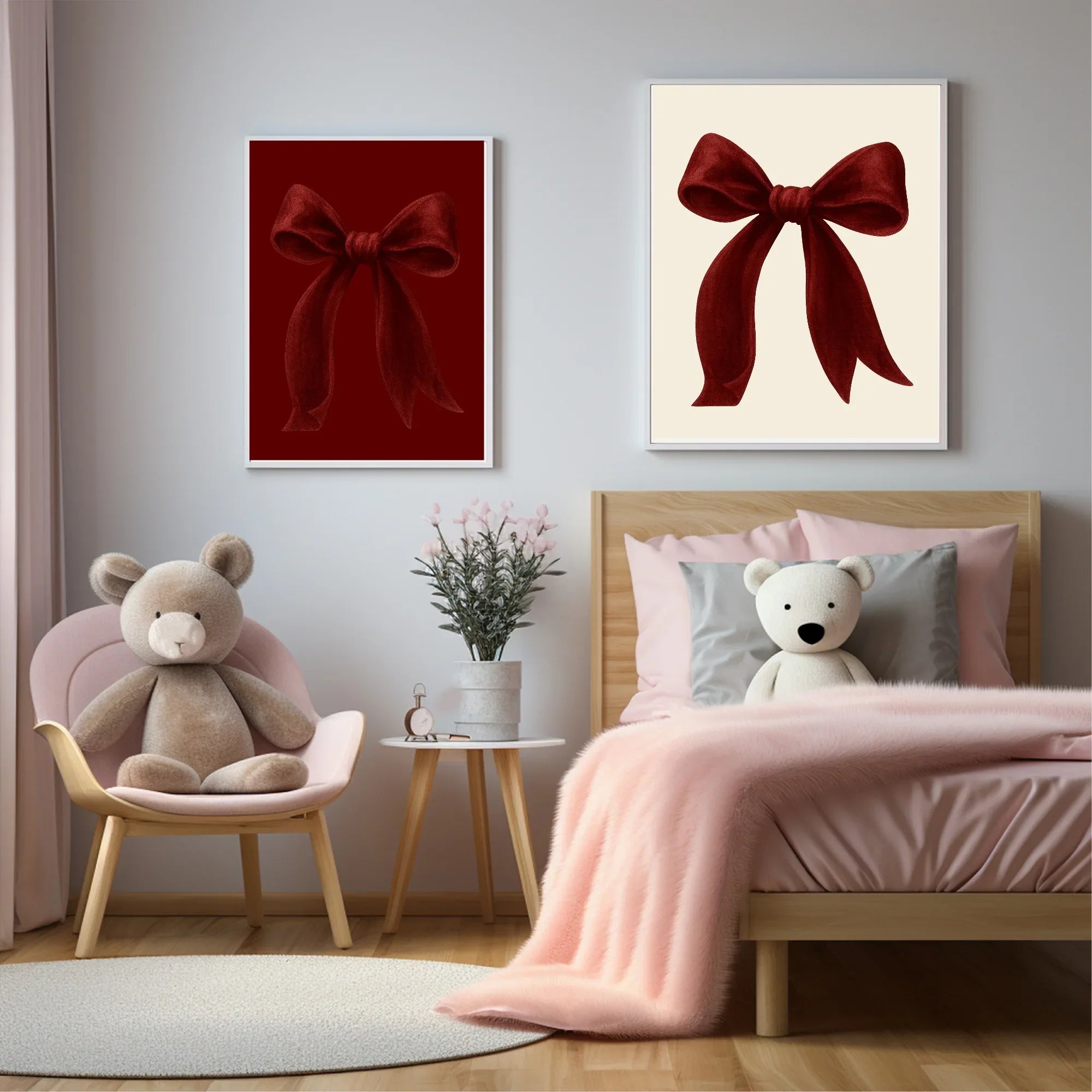 Christmas Red Velvet Bow Print | Colour Options - Larosier Prints