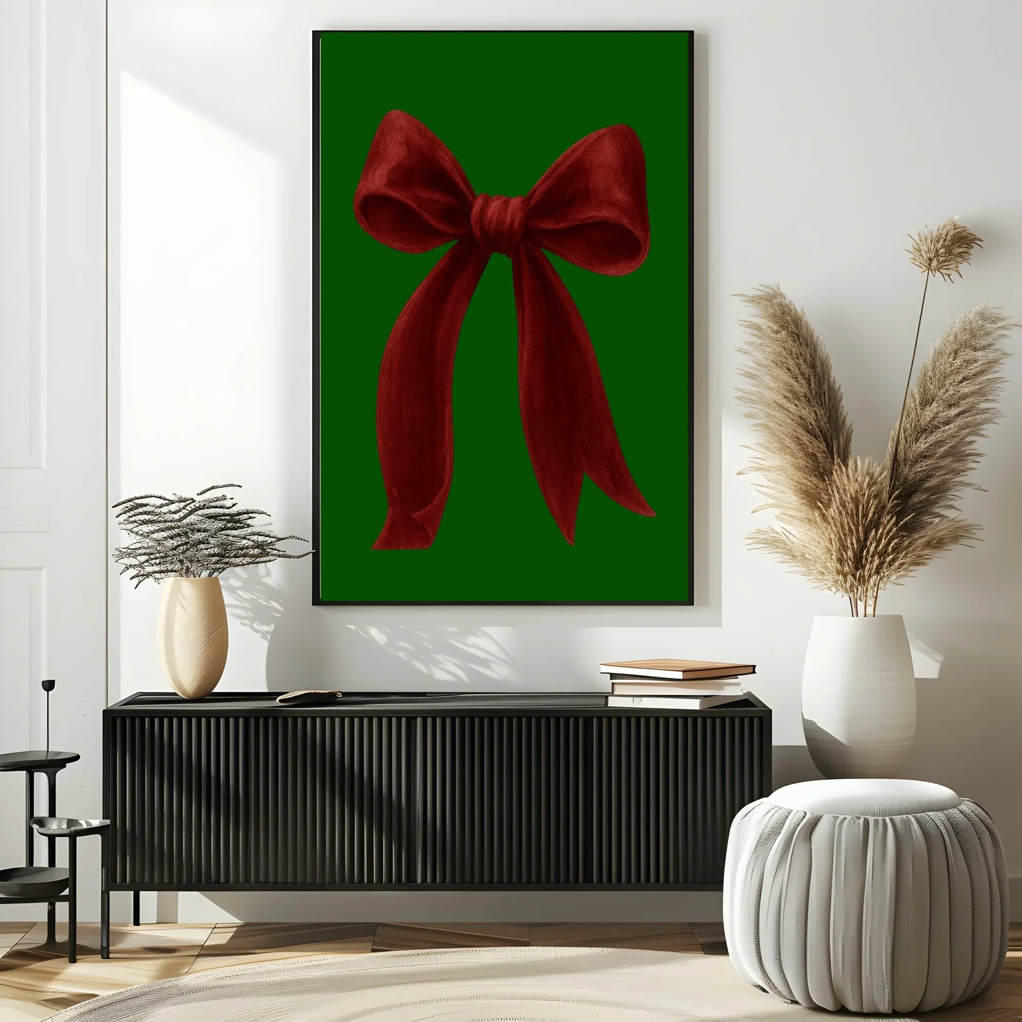 Christmas Red Velvet Bow Print | Colour Options - Larosier Prints