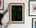 Christmas Green Velvet Bow Print | Colour Options - Larosier Prints