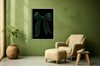 Christmas Green Velvet Bow Print | Colour Options - Larosier Prints